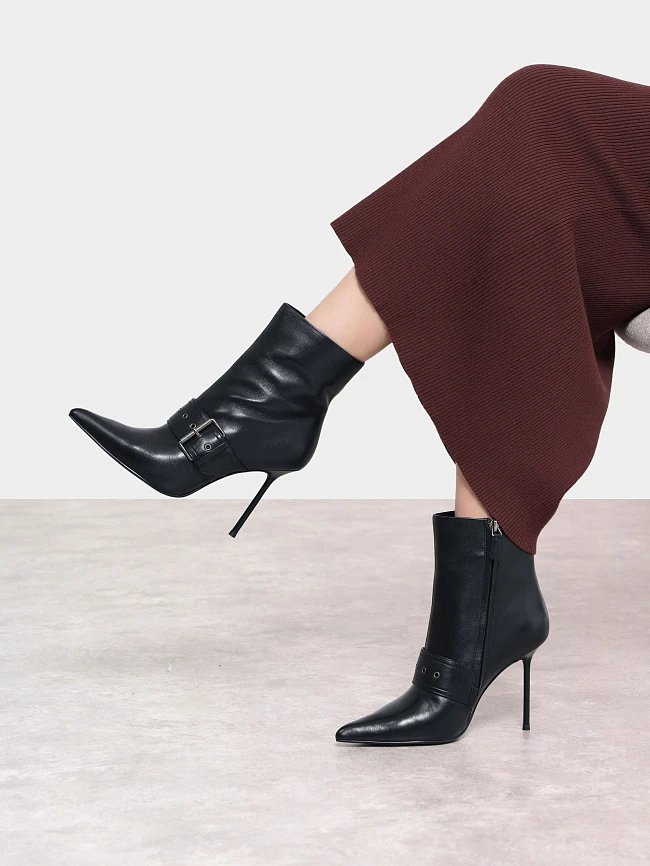 Полусапоги женские демисезонные, цвет черный, натуральная кожа 1493728 | 11