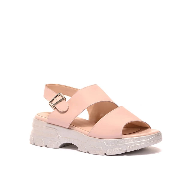 Босоножки 1842355 женские цвет пудровый, натуральная кожа 1842355         | 1