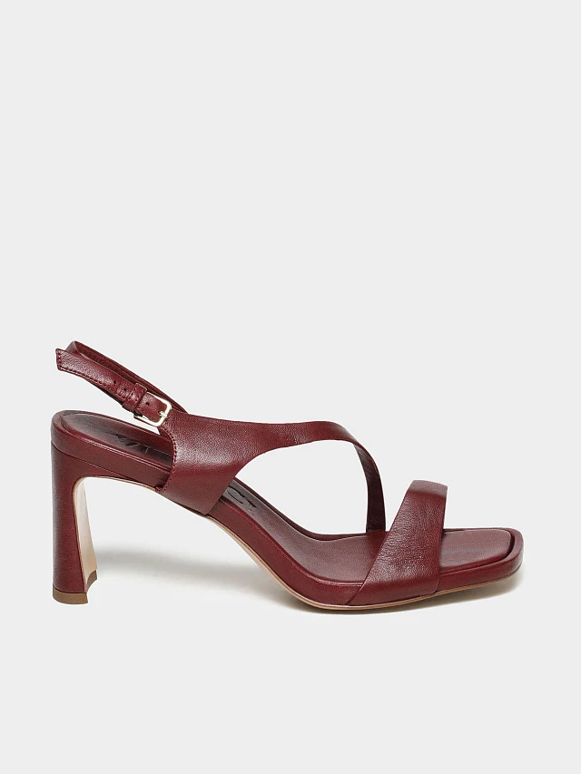 Босоножки женские летние, цвет бордовый, натуральная кожа 1495084 | 8