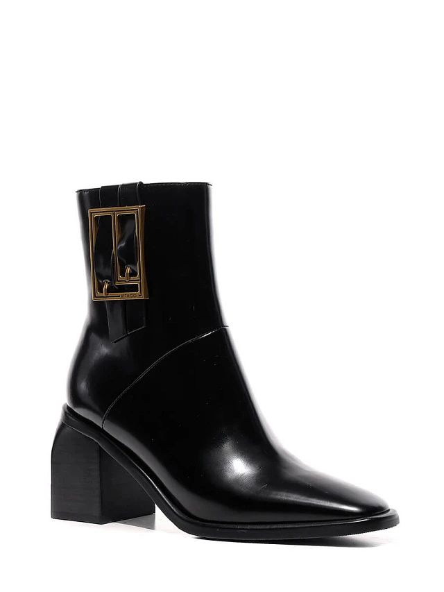 Полусапоги 1491906 женские цвет черный, натуральная кожа 1491906         | 1