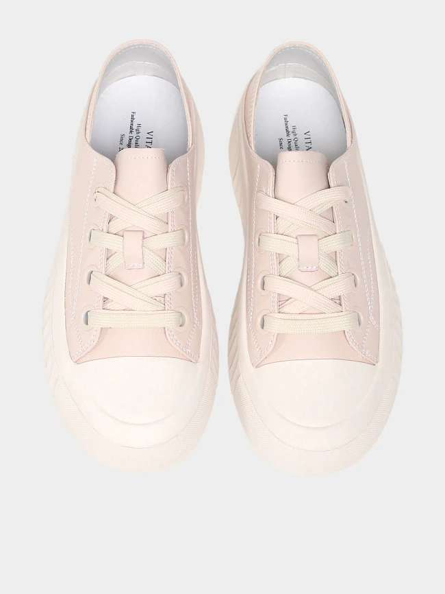 Кеды женские демисезонные, цвет пудровый, натуральная кожа и полимерные материалы 6810013 | 5