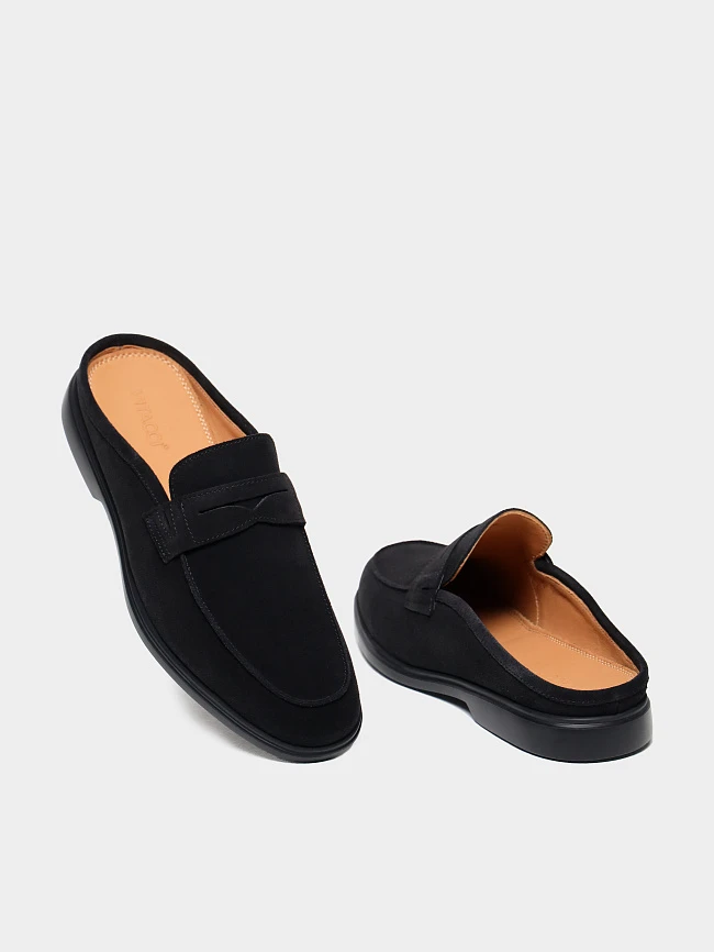 Сабо мужские летние, цвет серый, натуральный спилок M801338 | 2