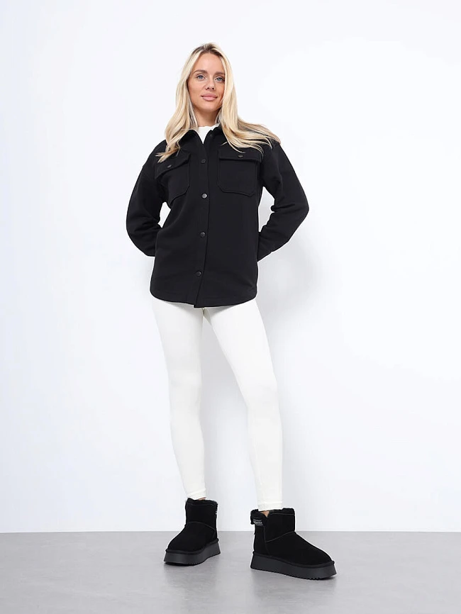 Полусапоги женские зимние, цвет черный, натуральный спилок 27VD084M | 15