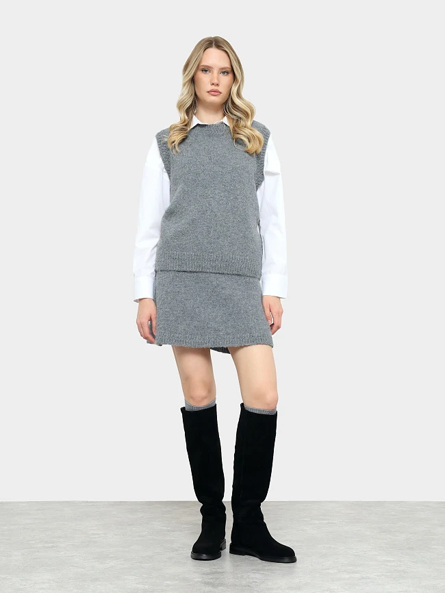 Сапоги женские демисезонные, цвет черный, натуральный спилок 27VC165 | 12