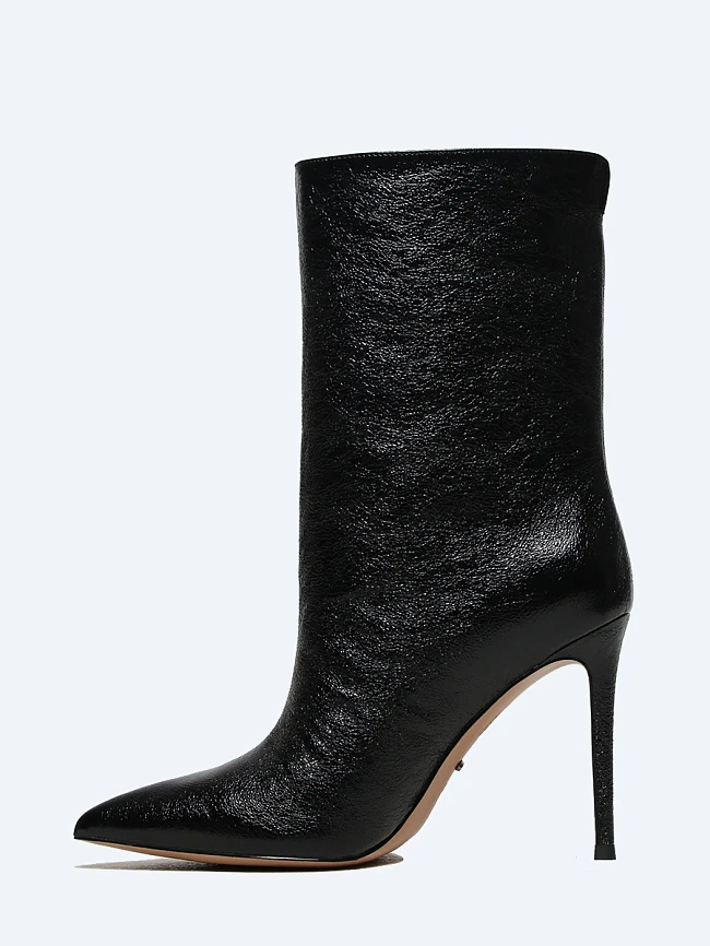 Полусапоги женские демисезонные, цвет черный, натуральный наплак 496307 | 3