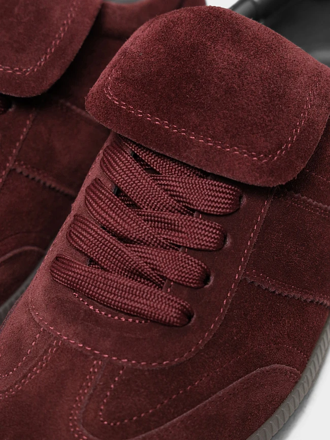 Кеды женские демисезонные, цвет бордовый, натуральный спилок 1013719 | 6