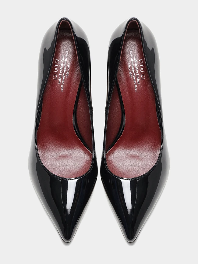 Туфли женские всесезонные, цвет черный, искусственная лаковая кожа 6550392 | 4