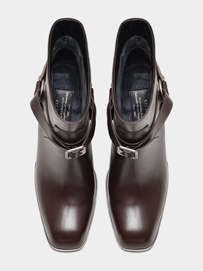 Ботильоны женские всесезонные, цвет коричневый, натуральная кожа 1494541 | 5