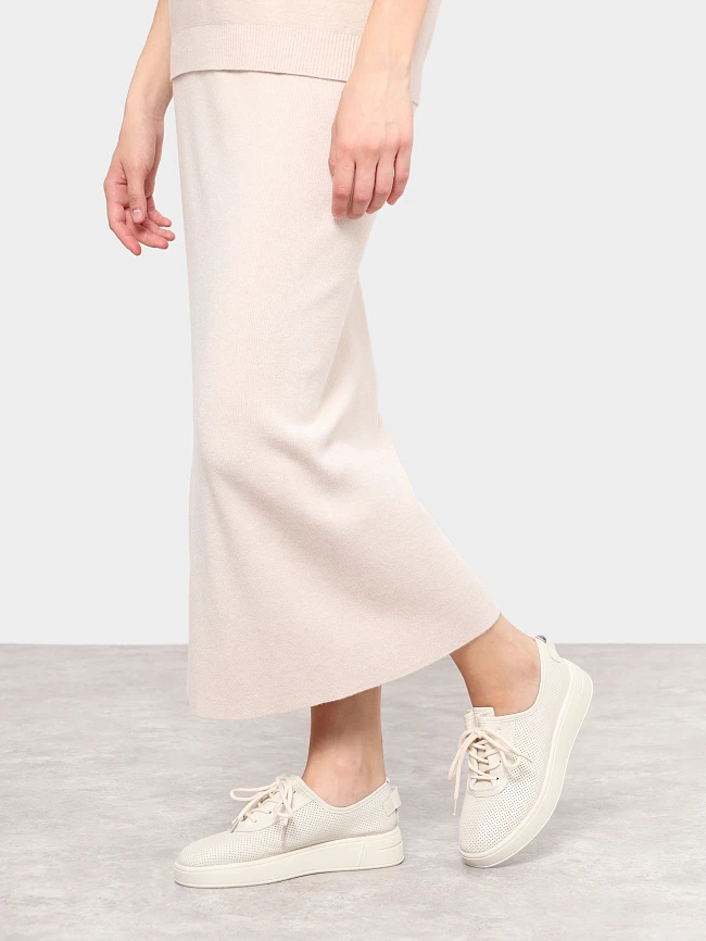 Полуботинки женские всесезонные, цвет молочный, натуральная кожа и полимерные материалы 6810045 | 8