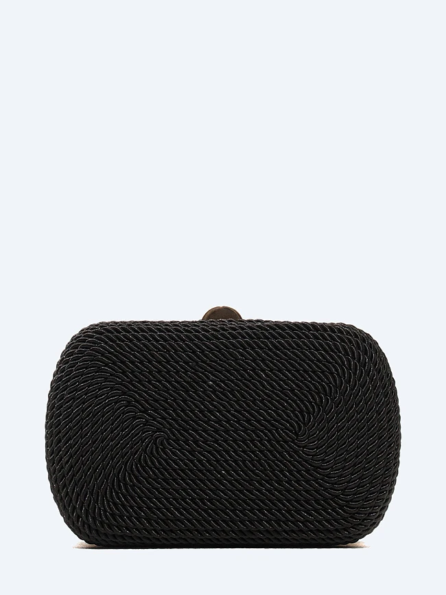 Клатч женский осень-зима, цвет черный, текстиль C1420-01 | 3