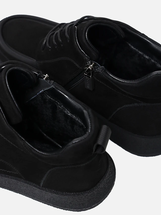 Ботинки мужские зимние, цвет черный, натуральный нубук M1782572M | 6