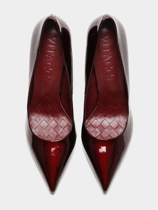 Туфли женские всесезонные, цвет бордовый, натуральная лаковая кожа 497020 | 5