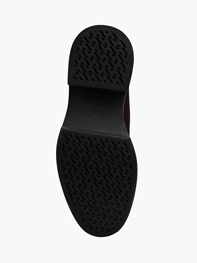 Ботфорты женские демисезонные, цвет бордовый, натуральный спилок 1730218 | 5