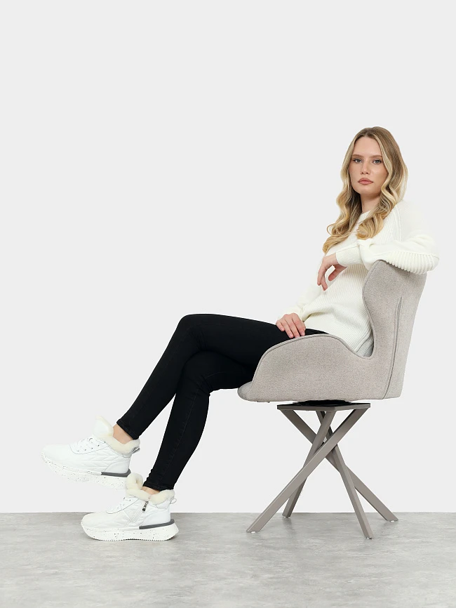 Ботинки женские зимние, цвет белый, текстиль/натуральная кожа и полимерные материалы 24VC118M | 11