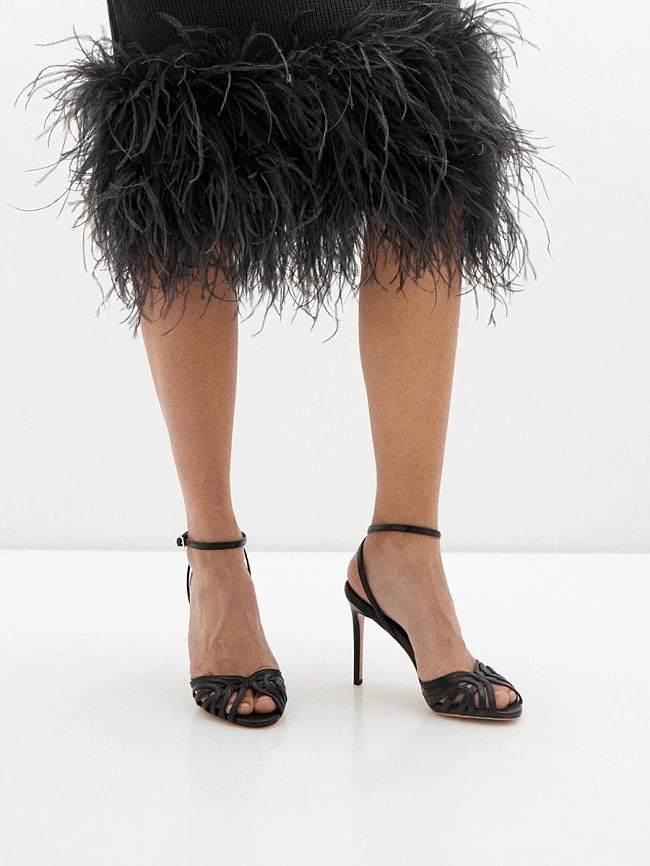 Босоножки женские летние, цвет черный, натуральная кожа 944000 | 6