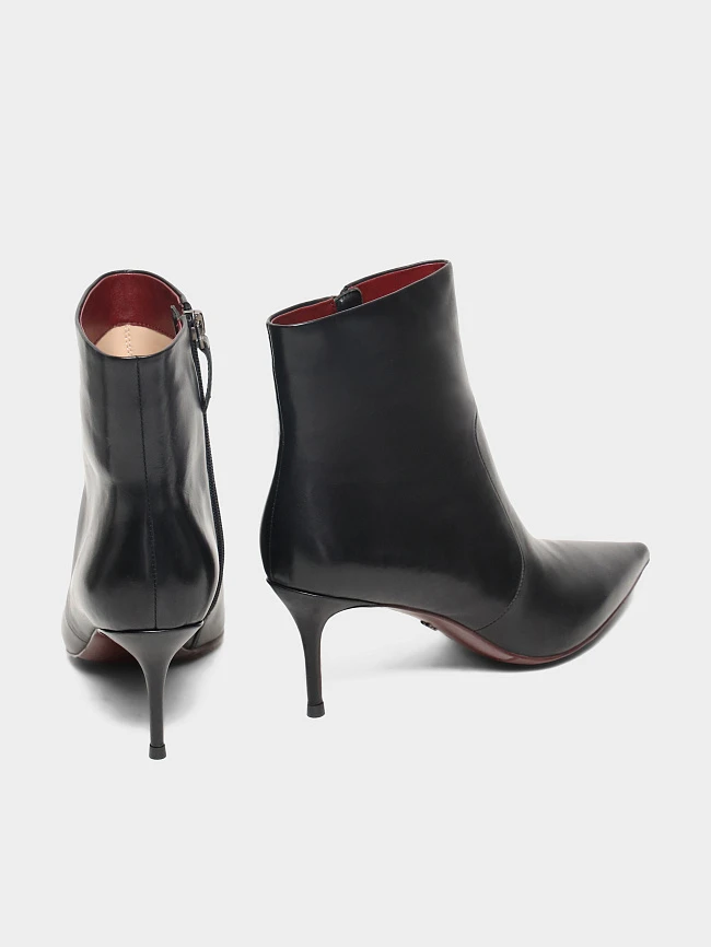 Ботильоны женские демисезонные, цвет черный, натуральная кожа 497062 | 4