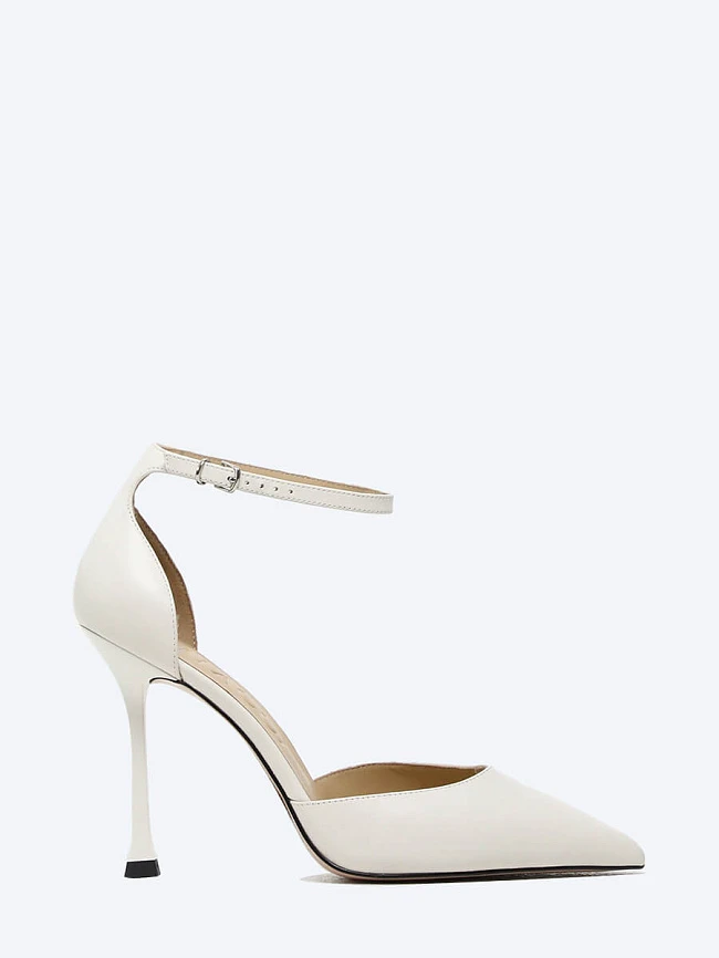 Туфли женские летние, цвет белый, натуральная кожа 1730643 | 2