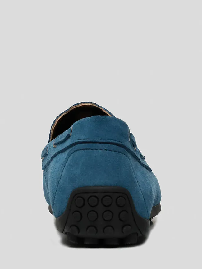 Мокасины мужские демисезонные, цвет синий, натуральный спилок M253236 | 5