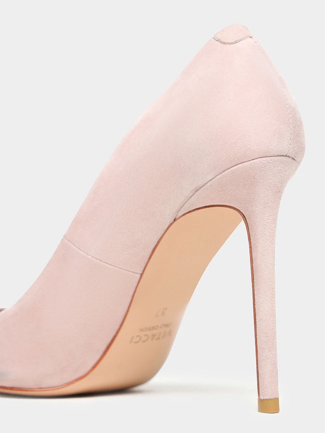 Туфли женские всесезонные, цвет пудровый, натуральный велюр 497508 | 5