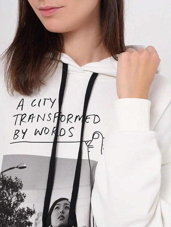 Свитшот с капюшоном женские осень-зима EF12-0048-02 | 6