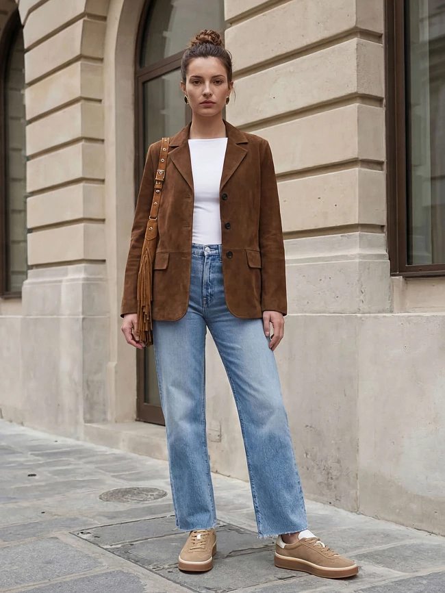 Кеды женские летние, цвет бежевый, натуральный спилок/натуральная кожа 1013947 | 10