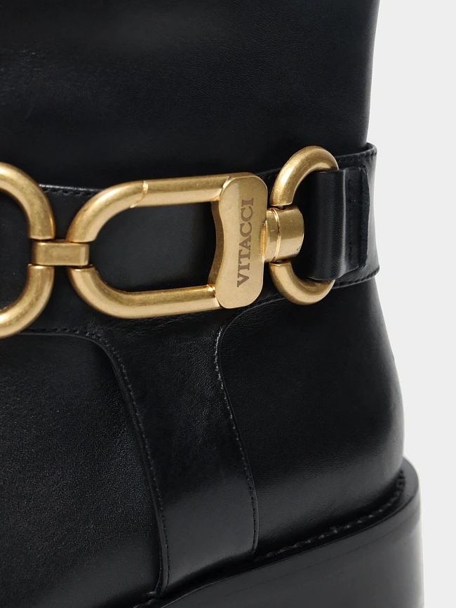 Полусапоги женские демисезонные, цвет черный, натуральная кожа 1493646 | 7