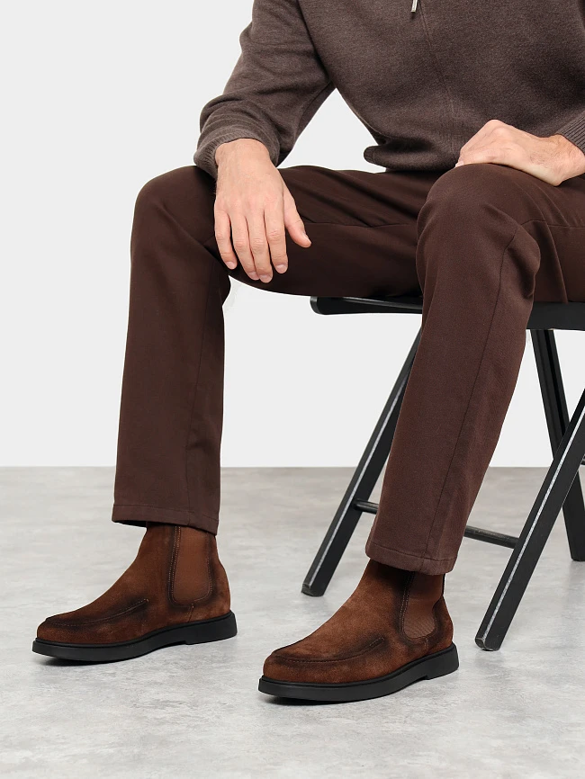 Ботинки мужские демисезонные, цвет коричневый, натуральный спилок M801241 | 10