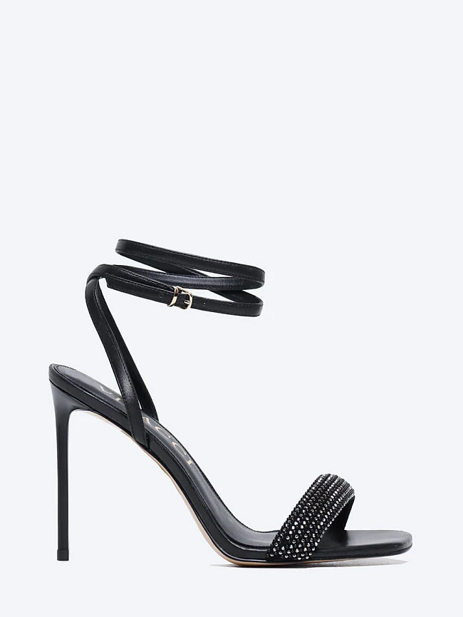 Босоножки женские летние, цвет черный, натуральная кожа/натуральный велюр 1493342-1 | 2