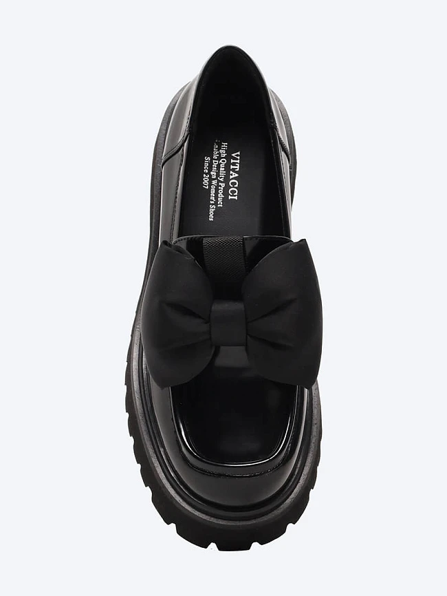 Лоферы женские всесезонные, цвет черный, натуральная кожа и полимерные материалы 1849389-1 | 4