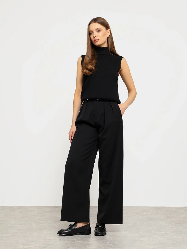 Лоферы женские всесезонные, цвет черный, натуральная кожа 7990200 | 8