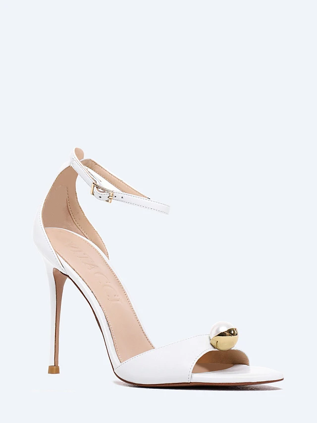 Босоножки женские летние, цвет белый, натуральная кожа 496918 | 1