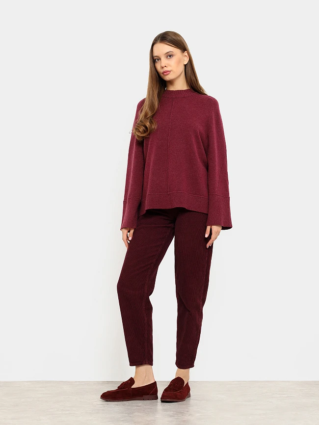 Лоферы женские всесезонные, цвет бордовый, натуральный спилок 1821543 | 8