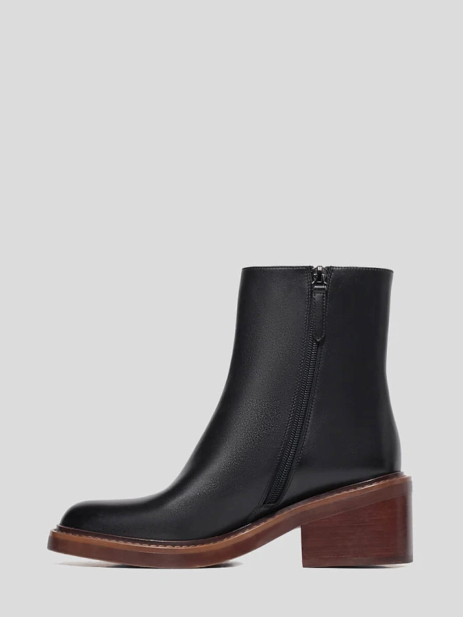 Полусапоги женские демисезонные, цвет черный, натуральная кожа 495411 | 3