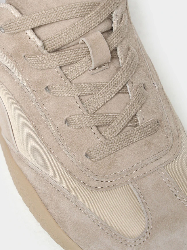 Кеды женские летние, цвет бежевый, натуральный велюр/текстиль 3630430 | 5