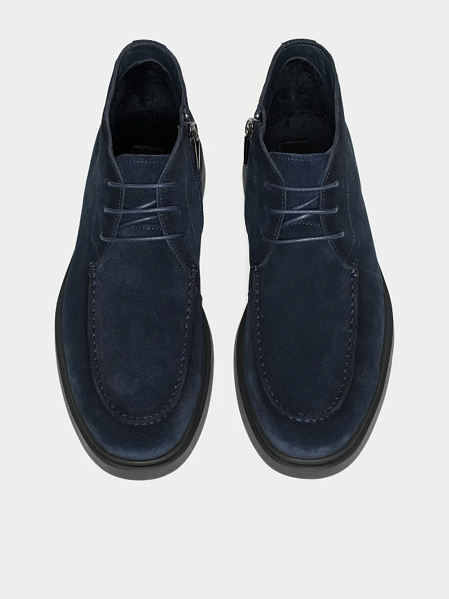 Ботинки мужские демисезонные, цвет синий, натуральный спилок M801238 | 5