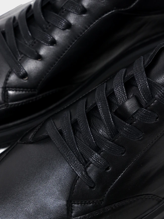 Кроссовки мужские демисезонные, цвет черный, натуральная кожа M254236 | 6