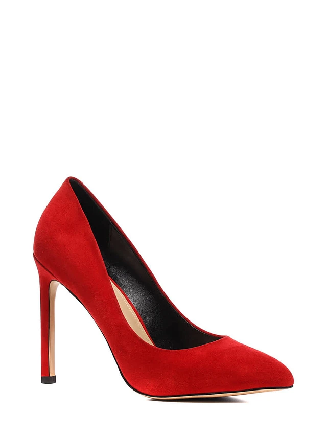 Туфли 493106 женские цвет красный, натуральный велюр 493106          | 1