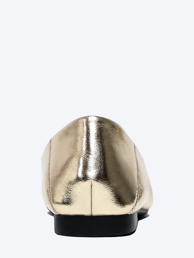 Балетки женские всесезонные, цвет золотой, натуральная кожа и полимерные материалы 1849941 | 6