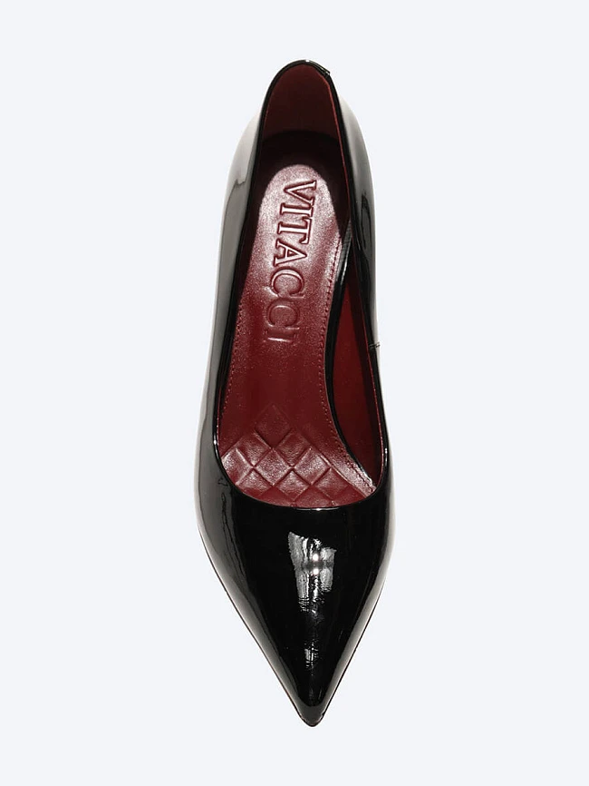 Туфли женские всесезонные, цвет черный, натуральная лаковая кожа 497047 | 4