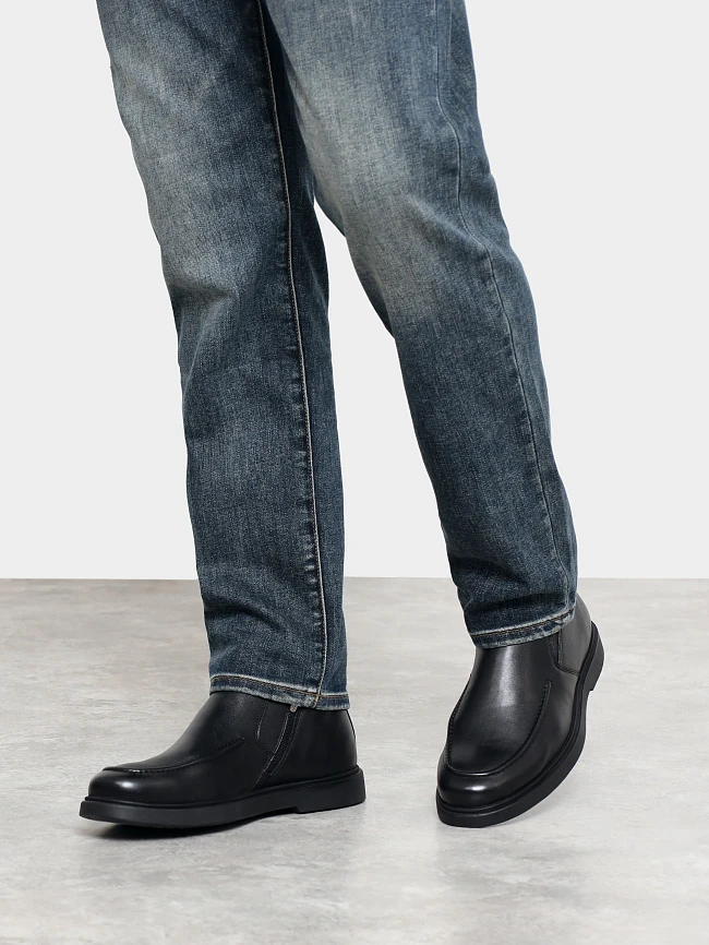 Ботинки мужские демисезонные, цвет черный, натуральная кожа M801243 | 7