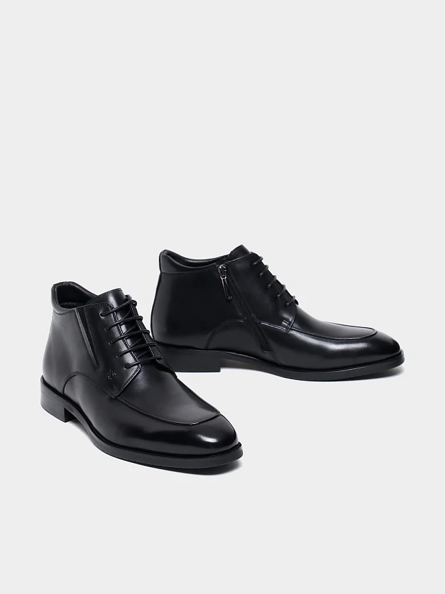 Ботинки мужские демисезонные, цвет черный, натуральная кожа M1022999 | 3