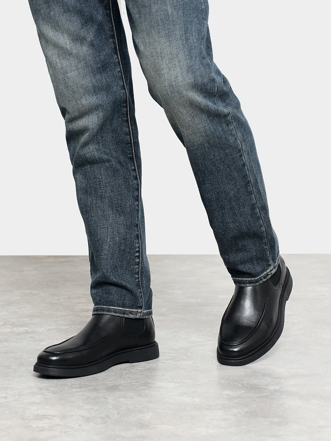 Ботинки мужские демисезонные, цвет черный, натуральная кожа M801240 | 7