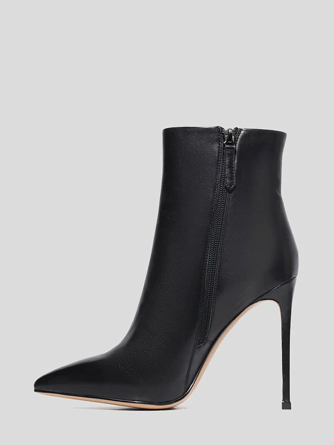 Ботильоны женские демисезонные, цвет черный, натуральная кожа 495196 | 3