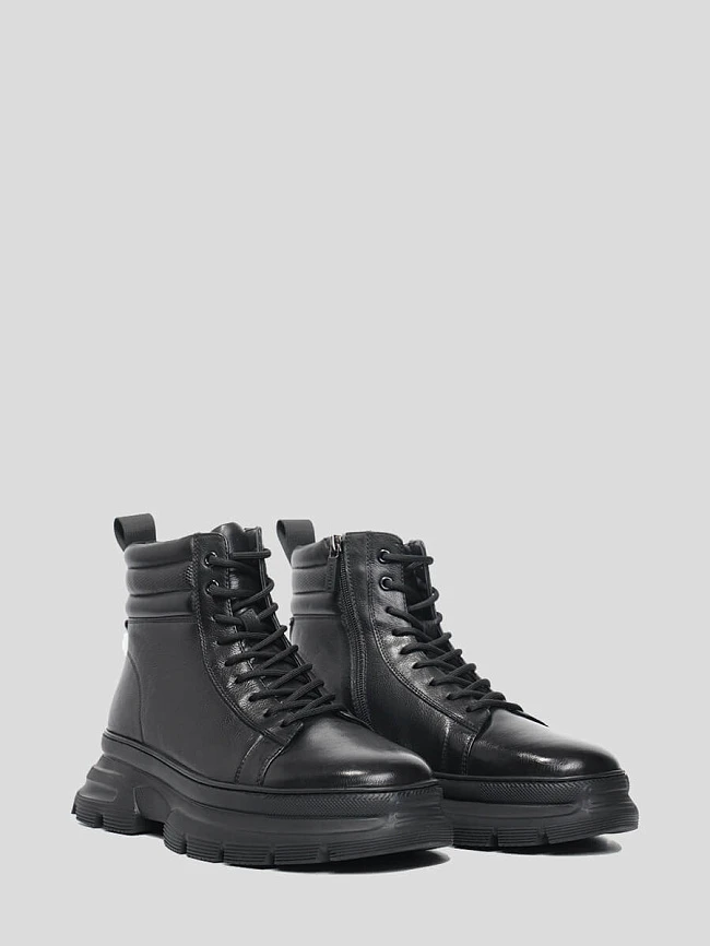 Ботинки мужские зимние, цвет черный, натуральная кожа M1781520M | 4