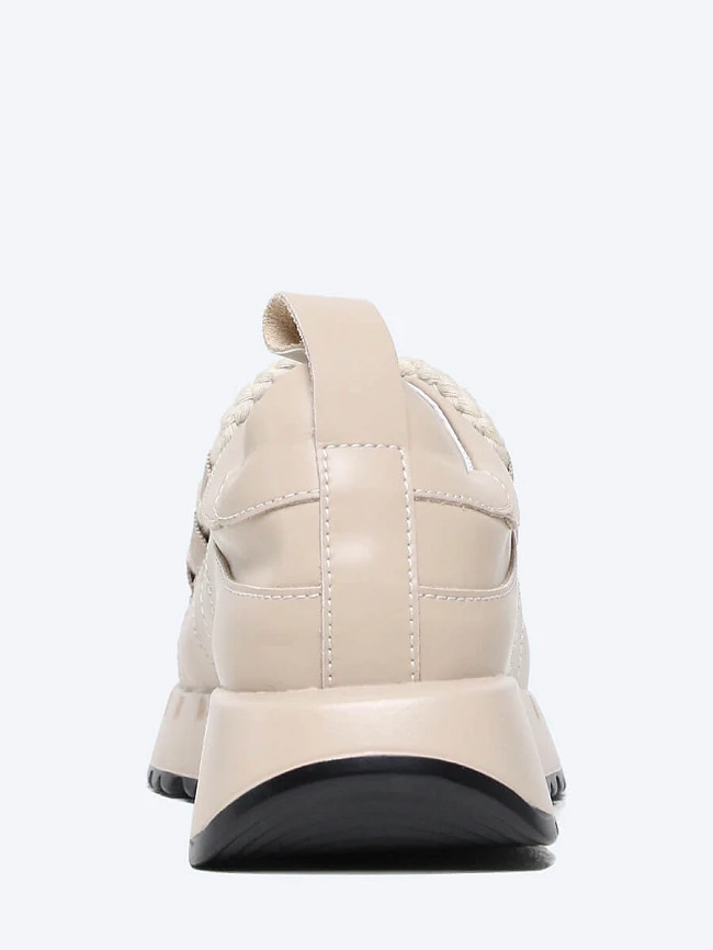 Кроссовки женские демисезонные, цвет бежевый, натуральная кожа и полимерные материалы 6810059 | 5