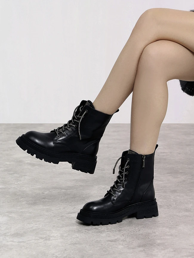 Ботинки женские зимние, цвет черный, натуральная кожа 1013331M | 9