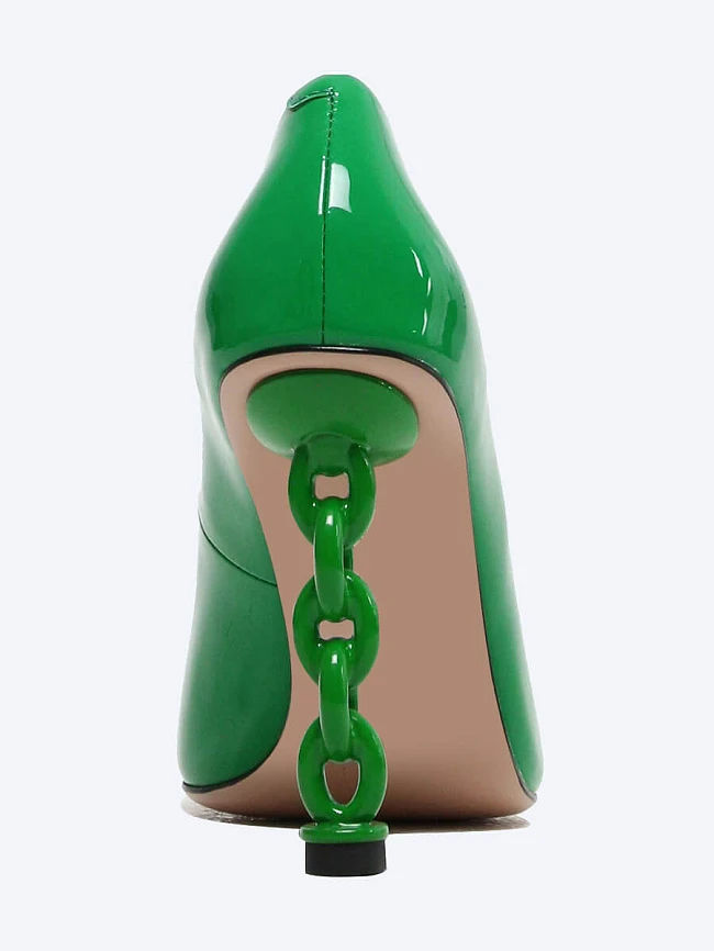 Туфли 1852531 женские цвет зеленый, натуральная лаковая кожа 1852531 | 5
