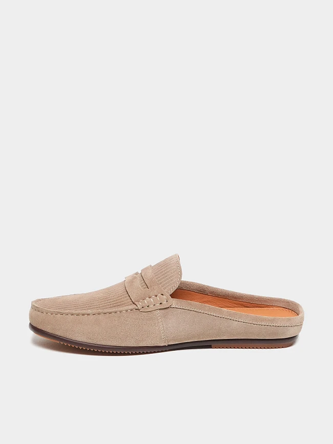 Сабо мужские летние, цвет бежевый, натуральный спилок M801335 | 6