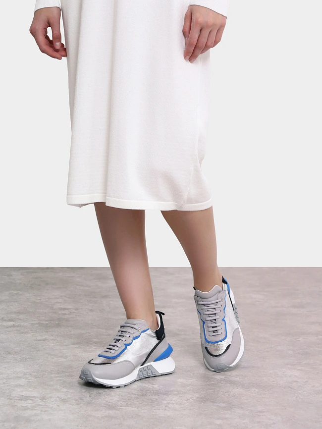 Кроссовки женские демисезонные, цвет серый, натуральная кожа 136591 | 8