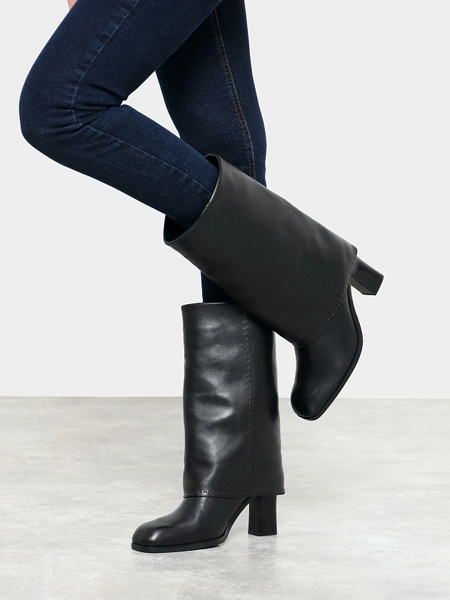 Сапоги женские зимние, цвет черный, натуральная кожа 1494591M-1 | 9